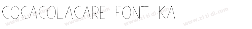 COCACOLACARE FONT KA字体转换